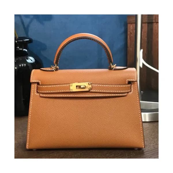 Hermes Mini Kelly 2 Epsom Leather Tote Shoulder Ba… - 1