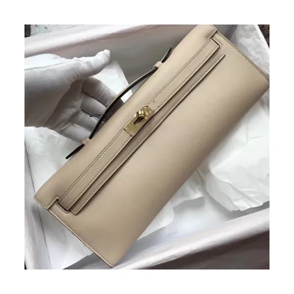 Hermes Kelly Cut Swift Leather Clutch Bag ,31cm - … - 1