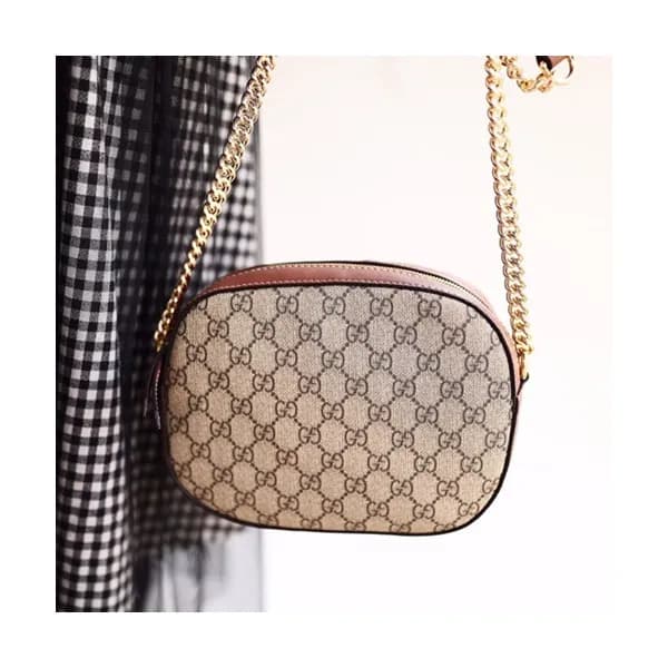 Gucci Supreme PVC Mini Women Chain Cross Bag,21.5C… - 1