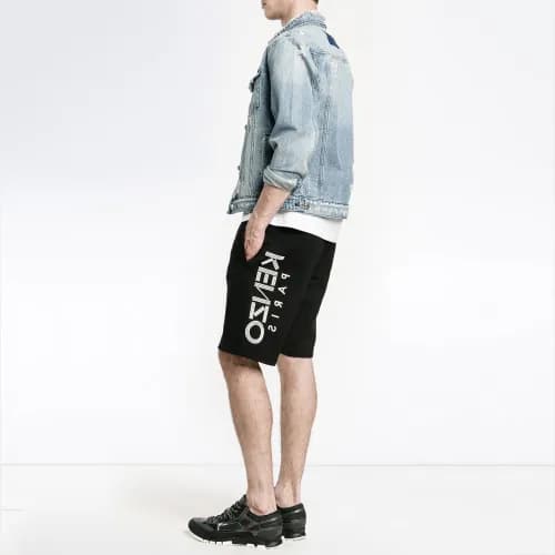 Kenzo Mens Black Half-pants - 겐조 남성 블랙 반바지 - Ken18… - 1