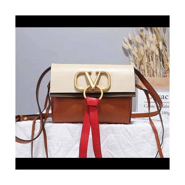 Valentino 2019 V-ring Leather Mini Shoudler Bag,21… - 1