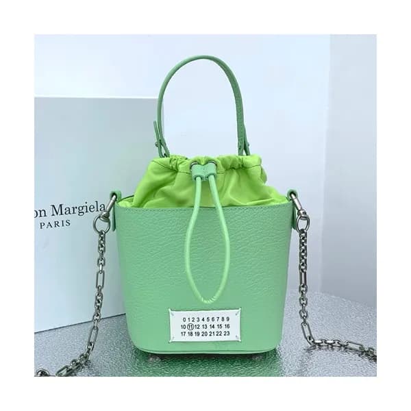 Maison Margiela 2019 Leather Bucket Chain Tote Sho… - 1