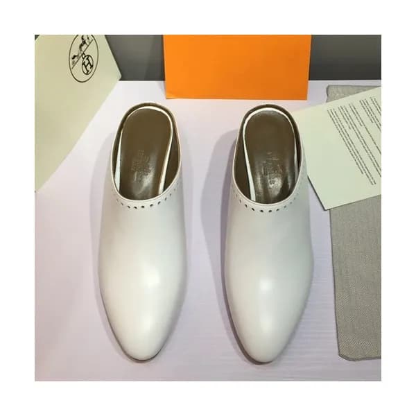 Hermes 2019 Ladies Leather Middle Heel Bloafer- 에르… - 1