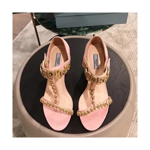 Prada 2019 Ladies Middle Heel Sandal - 프라다 2019 여성… - 1