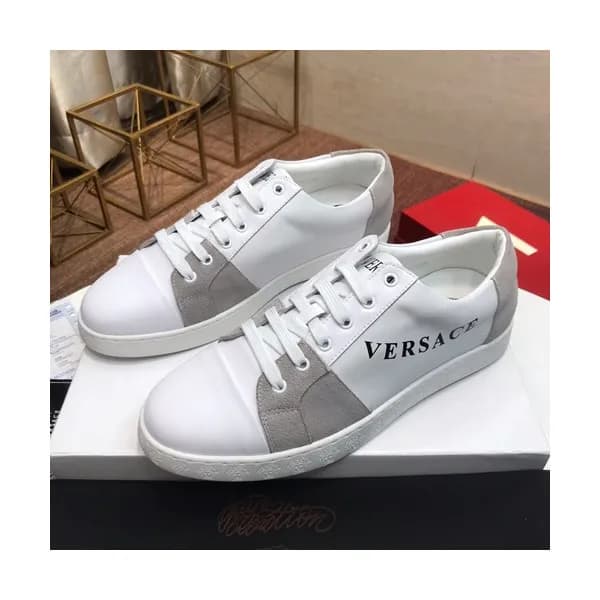 Versace 2019 Mens Leather Sneakers - 베르사체 2019 남성용… - 1