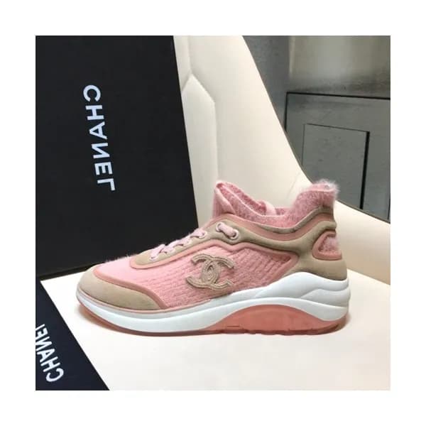 Chanel 2019 Ladies Suede & Knit Sneakers - 샤넬 2019… - 1