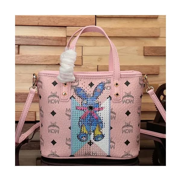 MCM 2019 Anya Visetos Mini Tote Shoulder Shopper B… - 1