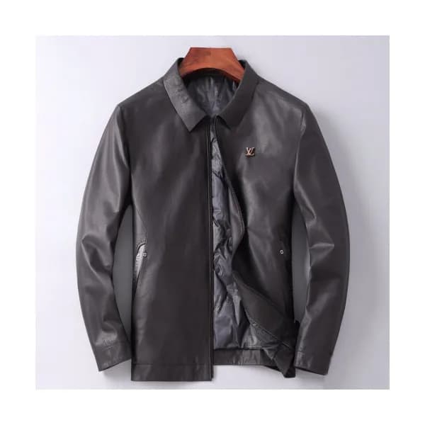 Louis vuitton 2019 Mens Logo Leather Jacket - 루이비통… - 1