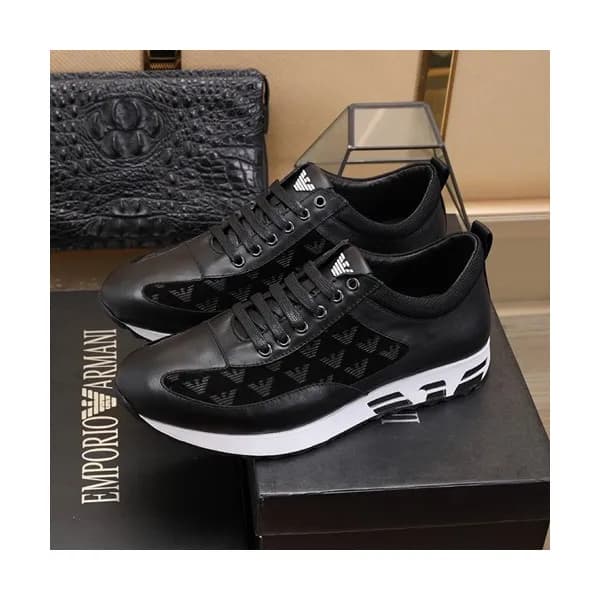 Armani 2020 Mens Leather Sneakers - 알마니 2020 남성용 … - 1