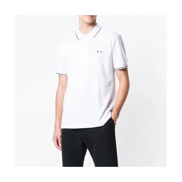 [펜디]Fendi 2020 Mens Logo Casual Cotton Polo Short … - 1