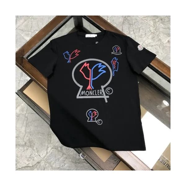 [매장판]Moncler 2020 Mens Logo Silket Crew-neck Short… - 1
