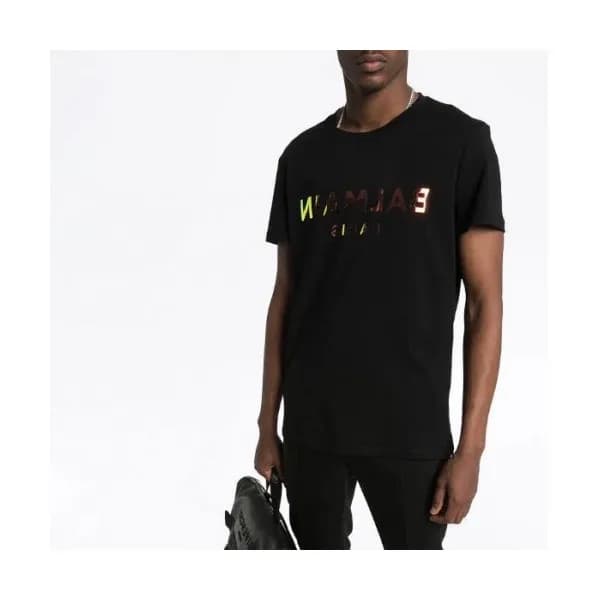 [발망]Balmain 2020 Mens Logo Cotton Short Sleeved Ts… - 1