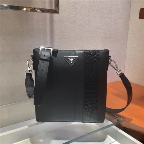 [프라다] Prada 2020 Men's Leather Shoulder Bag,25… - 1