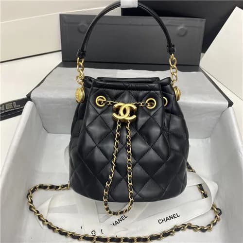 [샤넬] Chanel 2020 Women's Leather Bucket Bag - … - 1