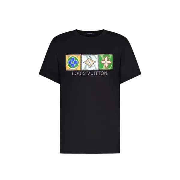 Louis vuitton Mm/Wm Logo Short Sleeved Tshirts Bl… - 1