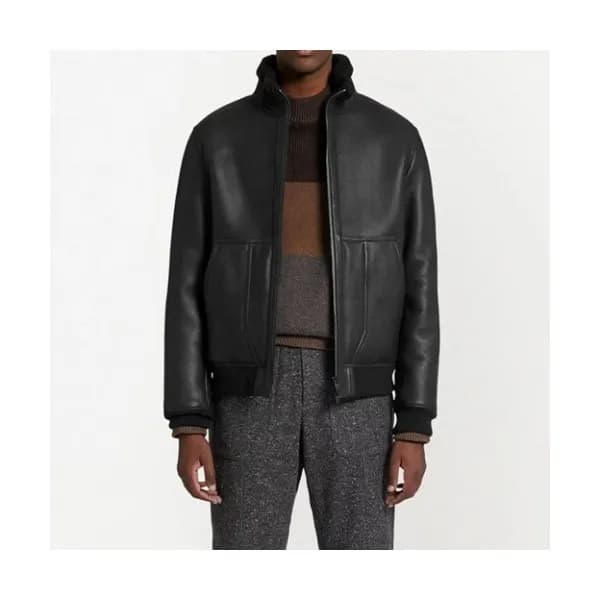Ermenegildo Zegna Mens Business Leather Jackets B… - 1