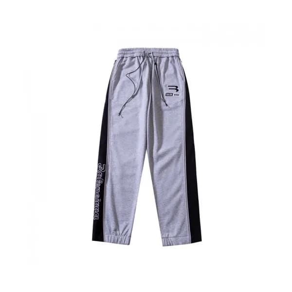 Balenciaga Mens Logo Casual Training Pants Gray -… - 1