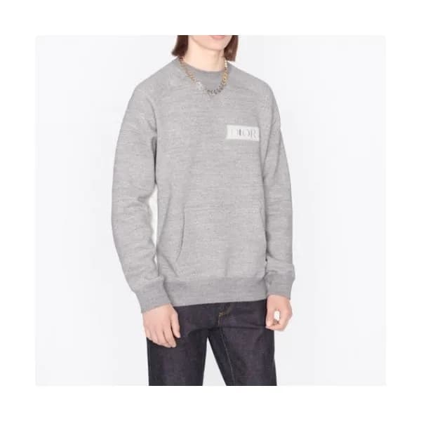 Dior Unisex Retro Logo Tshirts Gray - 디올 2021 남/녀… - 1