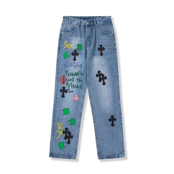 크롬하츠 남성 트렌디 블루 청바지 - Mens Blue Jeans - chr0443x - 1