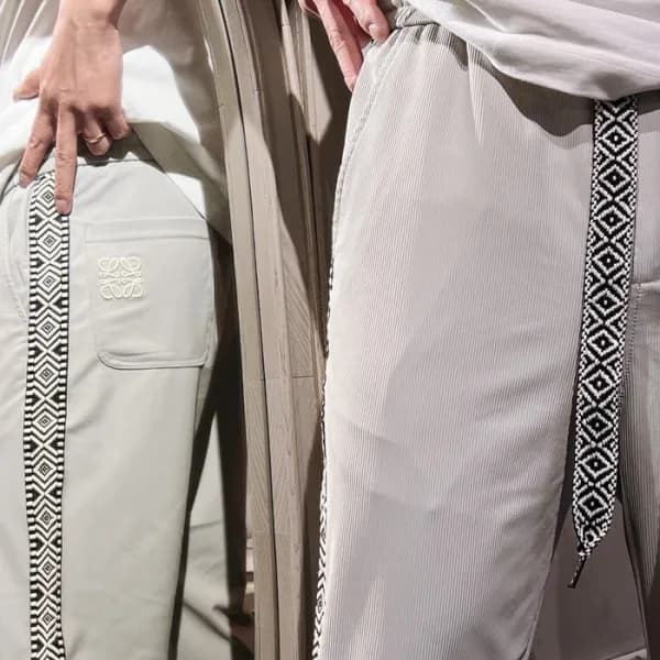 로에베 남성 캐쥬얼 그레이 팬츠 - Loewe Mens Gray Pants - loe578… - 1