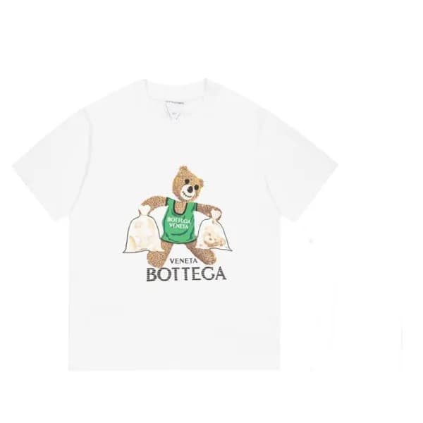보테가 남성 크루넥 화이트 반팔티 - Mens White Tshirts - bot0261x - 1