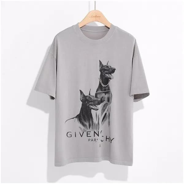 지방시 남성 크루넥 그레이 반팔티 - Mens Gray Tshirts - giv0661x - 1