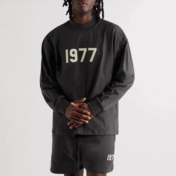 피어오브갓 남성 클래식 블랙 긴팔티 - Mens Black Tshirts - fea0372… - 1