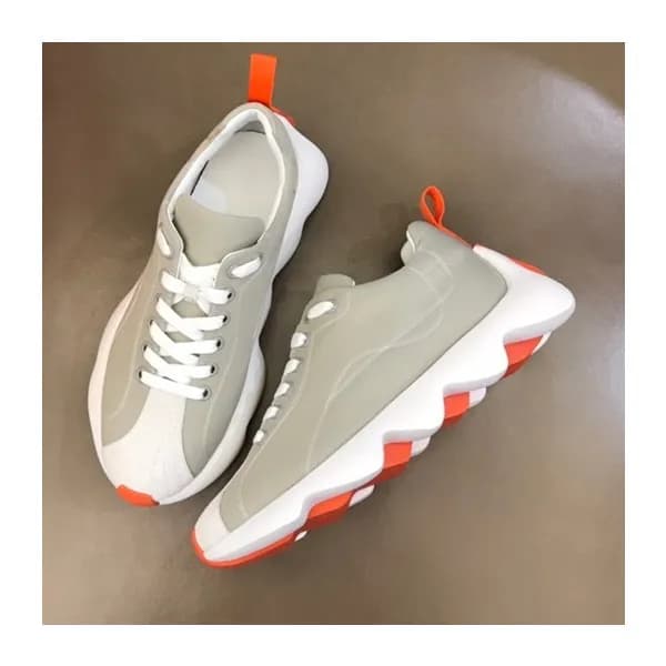 에르메스 남성 클래식 그레이 스니커즈 - Mens Gray Sneakers - her076… - 1