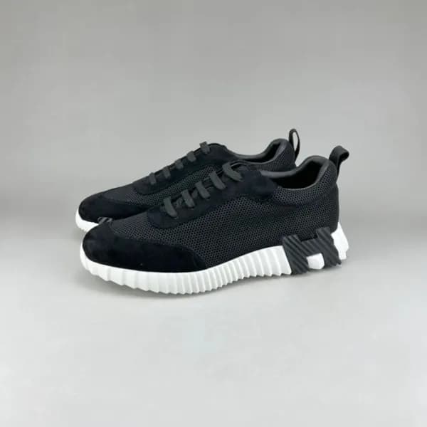 에르메스 남성 클래식 블랙 스니커즈 - Mens Black Sneakers - her081… - 1