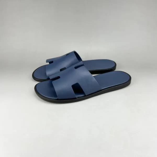 에르메스 남성 네이비 이지미르 - Mens Navy Slippers - her0846x - 1