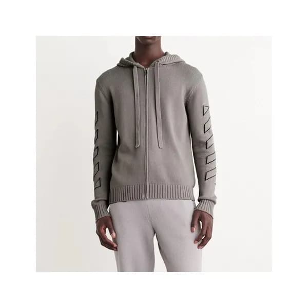 오프화이트 남성 캐쥬얼 그레이 후드티 - Off-white Mens Gray Hoodie … - 1