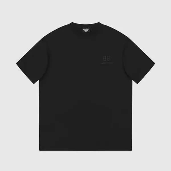 발렌시아가 남성 블랙 크루넥 반팔티 - Balenciaga Mens Black Short … - 1