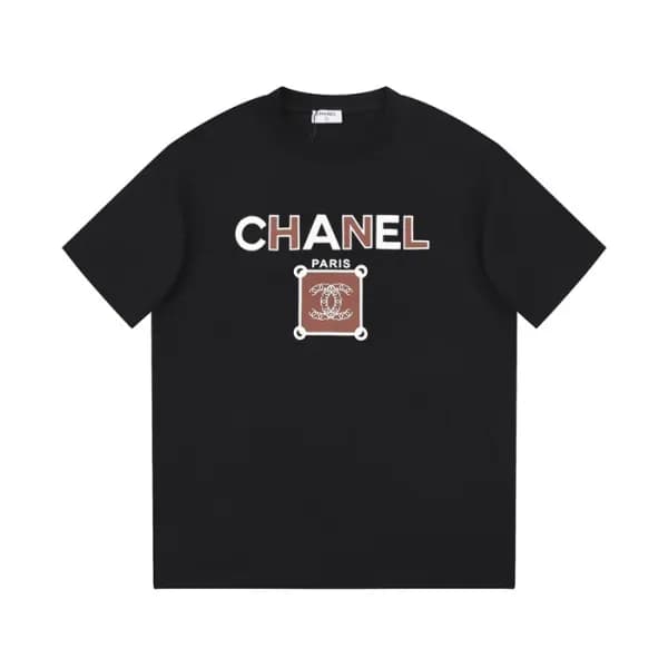 샤넬 남/녀 크루넥 블랙 반팔티 - Chanel Unisex Black Tshirts - … - 1
