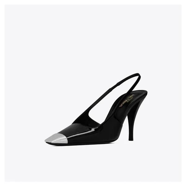 입생로랑 여성 블랙 슬링백 - Saint Laurent Womens Black Sandal… - 1