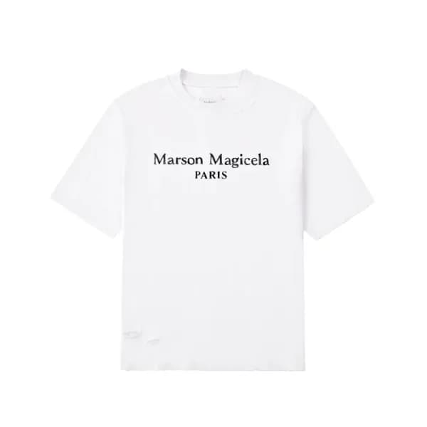 메종마르지엘라 남/녀 크루넥 화이트 반팔티 - Maison Margiela Unisex W… - 1