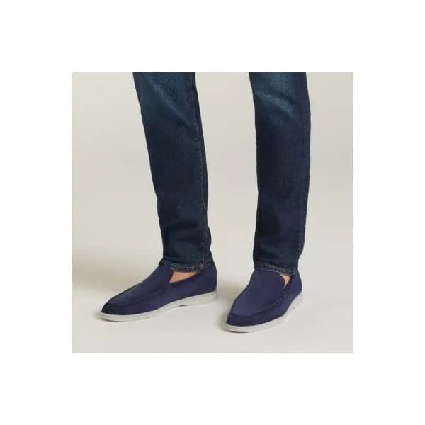 로로피아나 남성 네이비 로퍼 - Loro Piana Mens Navy Loafer - lp… - 1