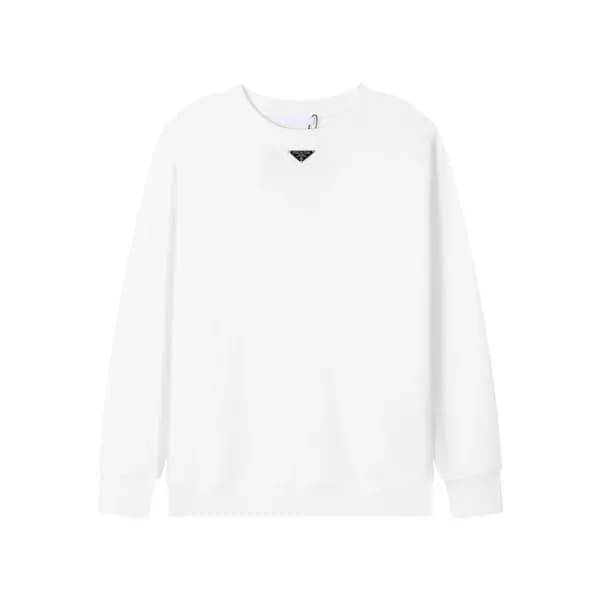 프라다 남자 크루넥 화이트 맨투맨 - Prada Mens White Tshirts - pr… - 1