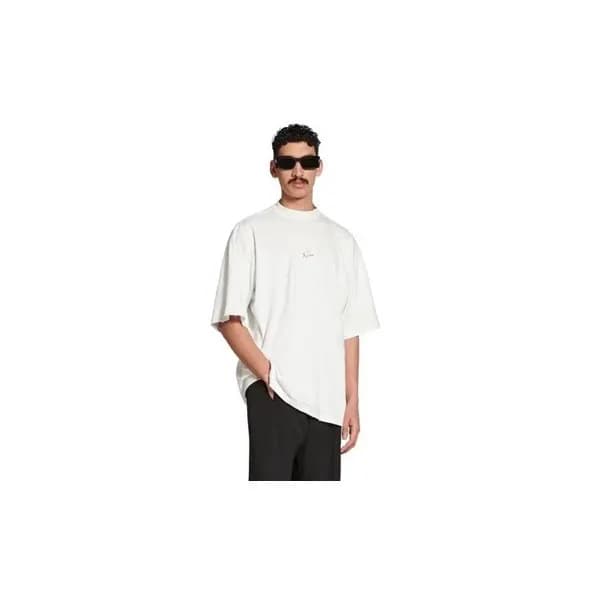 발렌시아가 남성 화이트 크루넥 반팔티 - Balenciaga Mens White Short… - 1