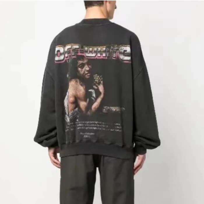 오프화이트 남성 모던 블랙 맨투맨 - Off-white Mens Black Tshirts … - 1