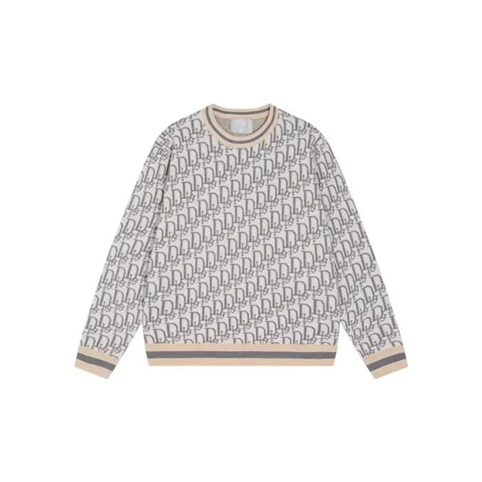 디올 남성 그레이 크루넥 니트 - Dior Mens Gray Knitwear - di899… - 1