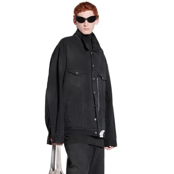 발렌시아가 남성 블랙 자켓 - Balenciaga Mens Black Jackets - b… - 1