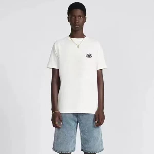 프라다 남성 화이트 반팔 티셔츠 - Prada Mens White Tshirts - prc… - 1