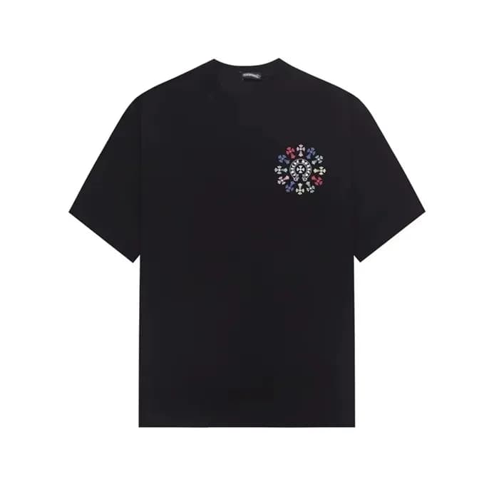크롬하츠 남성 블랙 반팔티 - Chrom Hearts Mens Black Tshirts -… - 1