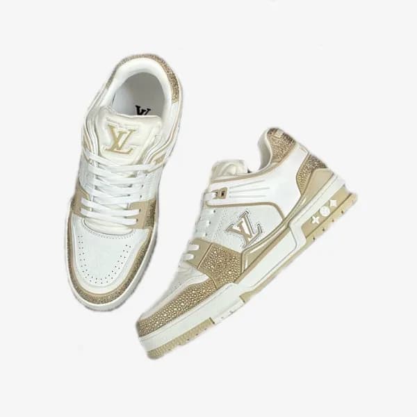루이비통 남성 베이지 스니커즈 - Louis vuitton Mens Beige Sneake… - 1