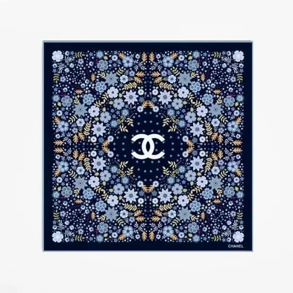 샤넬 여성 네이비 스카프 - Chanel Womens Navy Scarf - acc2261… - 1