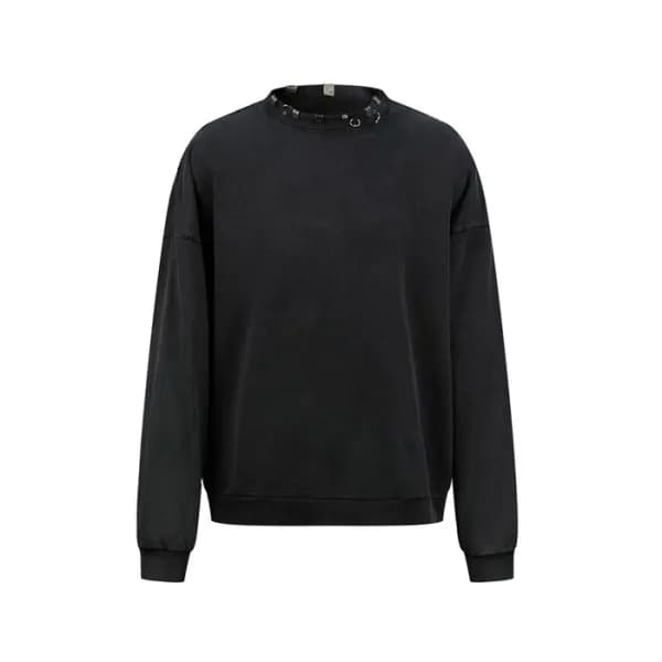 발렌시아가 남성 크루넥 맨투맨 - Balenciaga Mens Black Tshirts -… - 1
