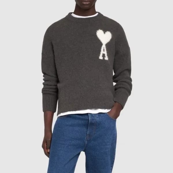 아미 남성 라운드 니트웨어 - Ami Mens Round Knitwear - amc3710… - 1