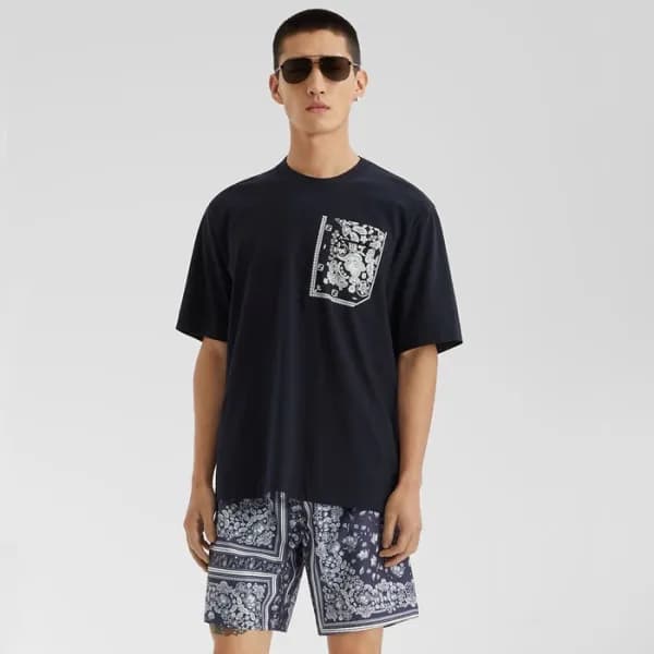 펜디 남성 라운드 반팔 티셔츠 - Fendi Mens Round Tshirt - fec72… - 1