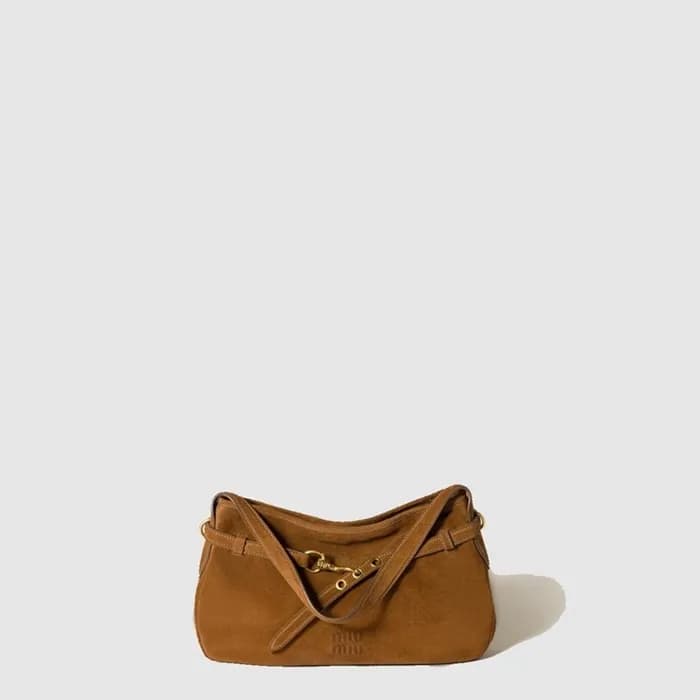 미우미우 여성 스웨이드 아방뛰르 백 - Miumiu Womens Suede Avanture… - 1