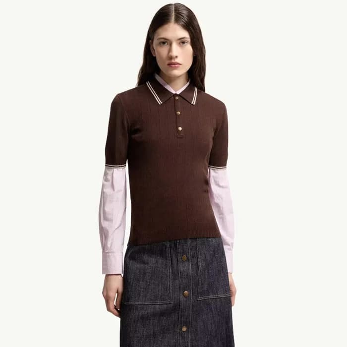 몽클레어 여성 폴로 반팔 티셔츠 - Moncler Womens Polo Tshirt - m… - 1
